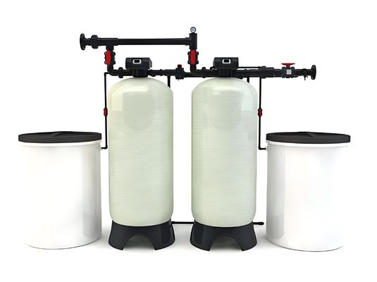 Reliability Two Tank Water Softener System Equipment / 2 Stage Water Softener For Industrial Boilers