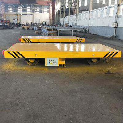Flat Bed Battery Operated Transfer Trolley Cart  Q235 Steel For Flexible Route Changes